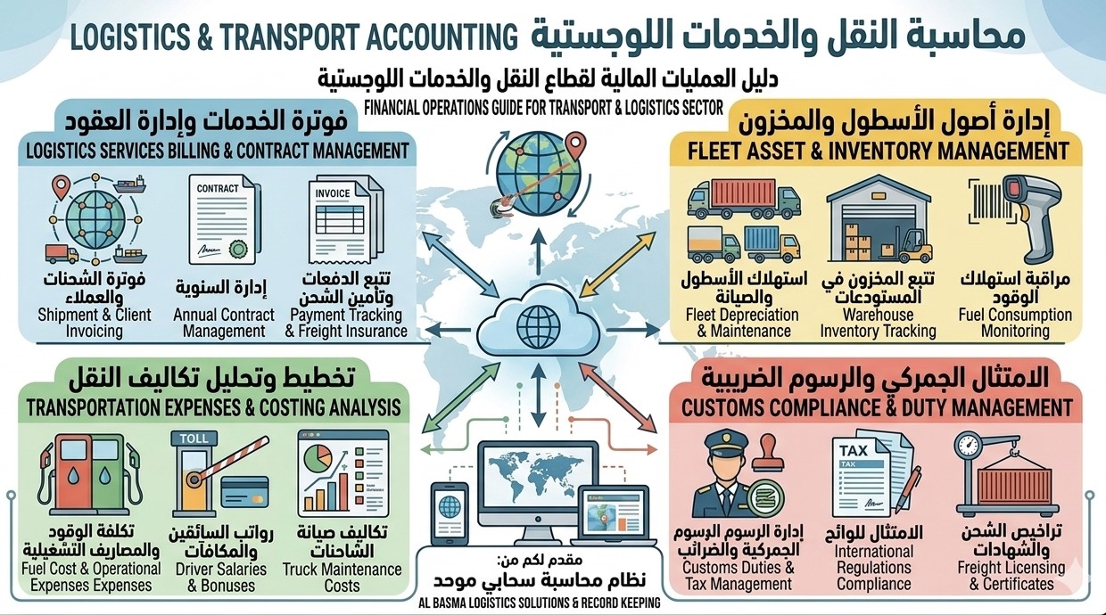 محاسبة شركات النقل والخدمات اللوجستية في الإمارات